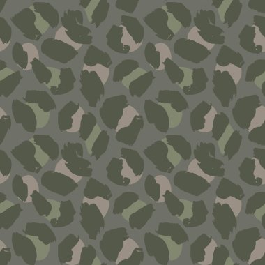 Moda tekstil, grafik ve el sanatları için Yeşil Hayvan Leoparı Kusursuz Desensiz Arkaplan