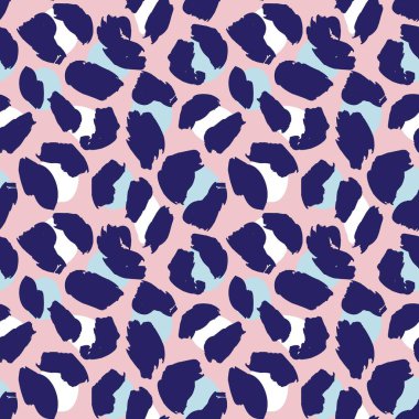 Moda tekstil, grafik ve el sanatları için Pembe Deniz Hayvanı Leoparı Kusursuz Desenli Arkaplan