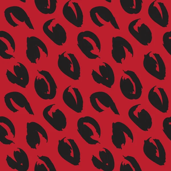 赤い動物のヒョウのシームレスなパターン ファッションテキスタイル グラフィック 工芸品の背景 — ストックベクタ