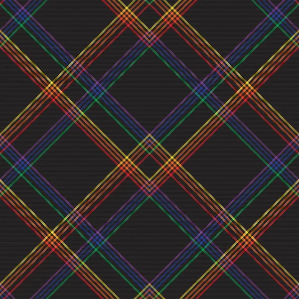 Rainbow Chevron Xadrez Tartan Texturizado Design Padrão Sem Costura Adequado — Vetor de Stock