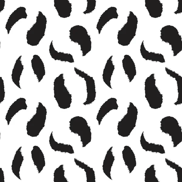 Fondo Sin Costura Patrón Leopardo Animal Blanco Negro Para Textiles — Vector de stock