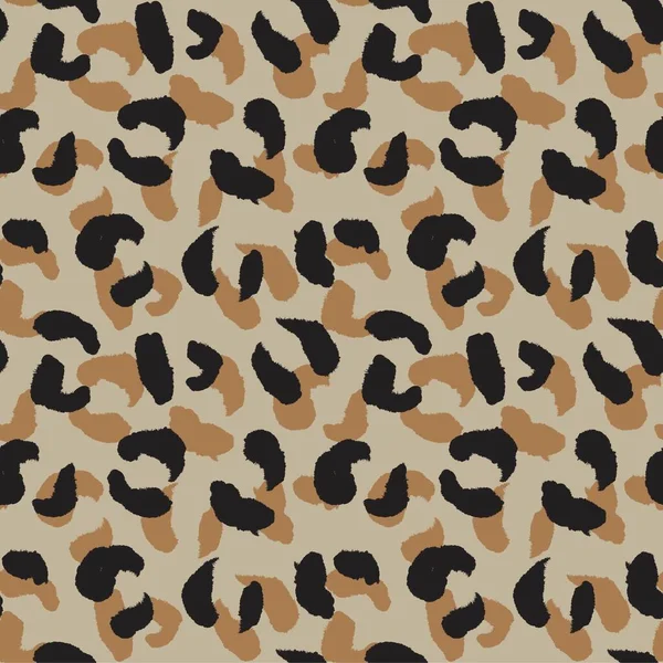 Brown Animal Leopard Padrão Sem Costura Fundo Para Têxteis Moda — Vetor de Stock