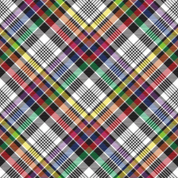 Szivárvány Chevron Plaid Tartan Texturált Varrat Nélküli Minta Design Alkalmas — Stock Vector