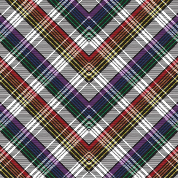 Rainbow Chevron Plaid Tartan Texturiertes Nahtloses Muster Für Modetextilien Und — Stockvektor