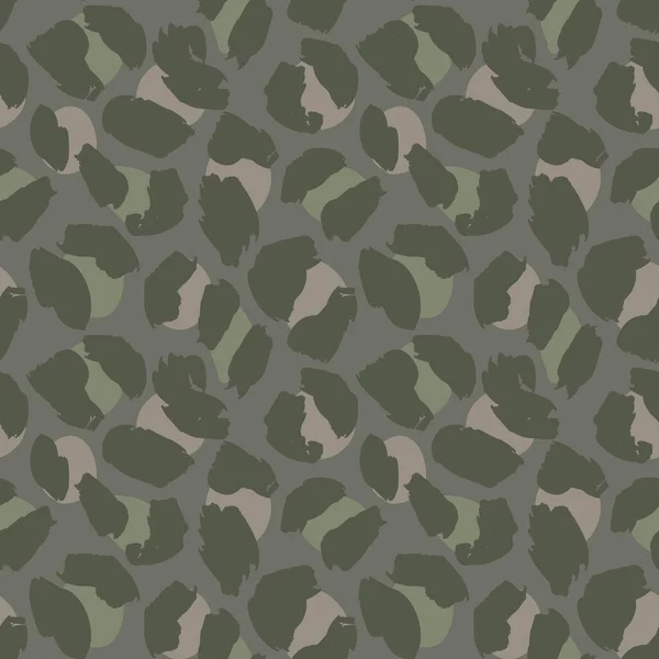 Moda Tekstil Grafik Sanatları Için Yeşil Hayvan Leoparı Kusursuz Desensiz — Stok Vektör