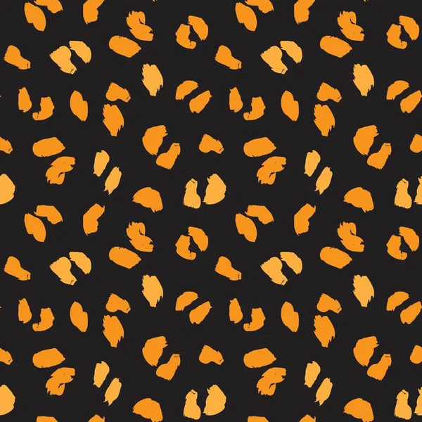 Orange Animal Leopard Seamless Pattern Background Fashion Textiles Graphics Craft — 스톡 벡터
