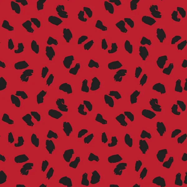 Red Animal Leopard Seamless Pattern Arrière Plan Pour Textiles Mode — Image vectorielle