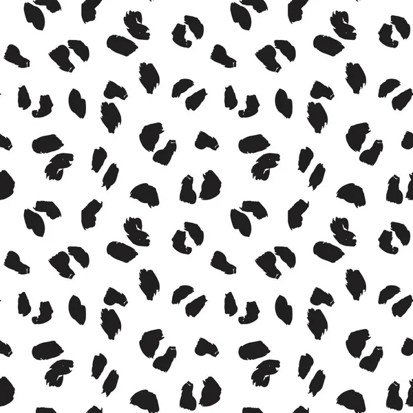 黒と白の動物ヒョウシームレスパターン ファッションテキスタイル グラフィック 工芸品のための背景 — ストックベクタ