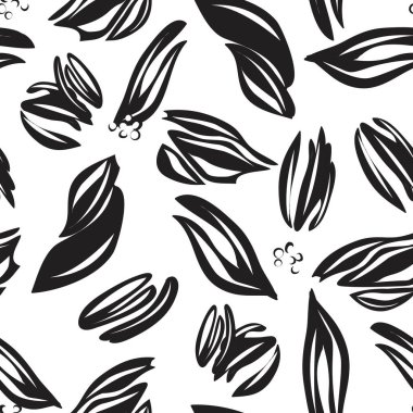 Moda tekstil, grafik, arkaplan ve el sanatları için siyah ve beyaz desensiz arkaplan