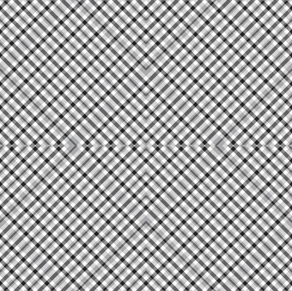 Black White Argyle Plaid Tartan Textured Seamless — стоковий вектор