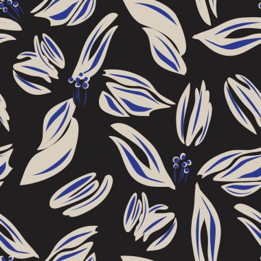 Moda tekstil, grafik, arka plan ve el sanatları için Mavi Çiçeksiz desenli arka plan