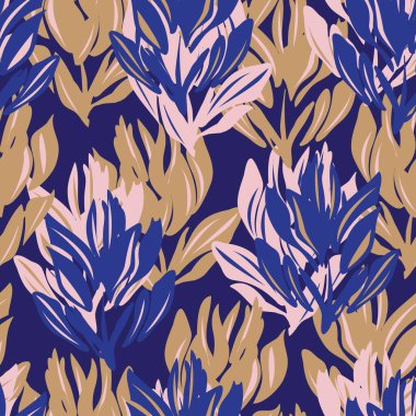 Moda tekstil, grafik, arka plan ve el sanatları için Pembe Donanma Çiçeksiz desenli arka plan