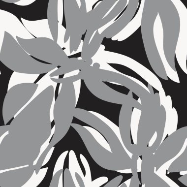 Moda tekstil, grafik, arkaplan ve el sanatları için siyah ve beyaz desensiz arkaplan