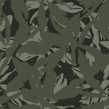 Moda tekstil, grafik, arka plan ve el sanatları için yeşil çiçek desensiz arkaplan