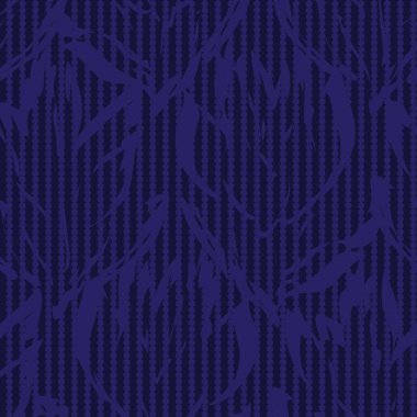 Moda tekstil ve grafikleri için çizgili arka plana sahip mavi çiçek deseni