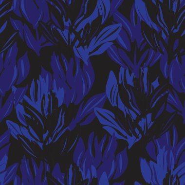 Moda tekstil, grafik, arka plan ve el sanatları için Mavi Çiçeksiz desenli arka plan