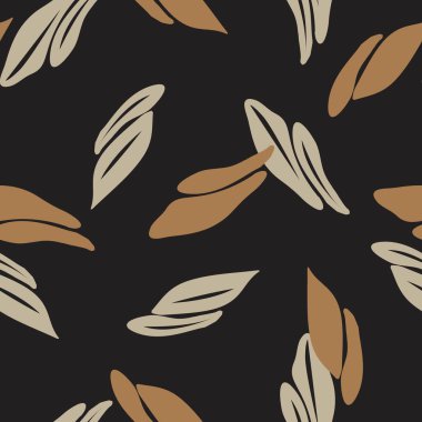 Moda tekstil, grafik, arka plan ve el sanatları için kahverengi çiçekli desensiz arkaplan