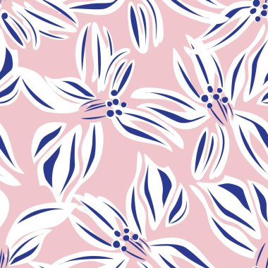 Moda tekstil, grafik, arka plan ve el sanatları için Pembe Donanma Çiçeksiz desenli arka plan