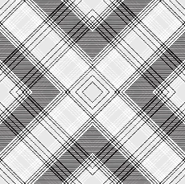 Черно Белый Argyle Plaid Tartan Текстурированный Бесшовный Дизайн Шаблона Подходит — стоковый вектор