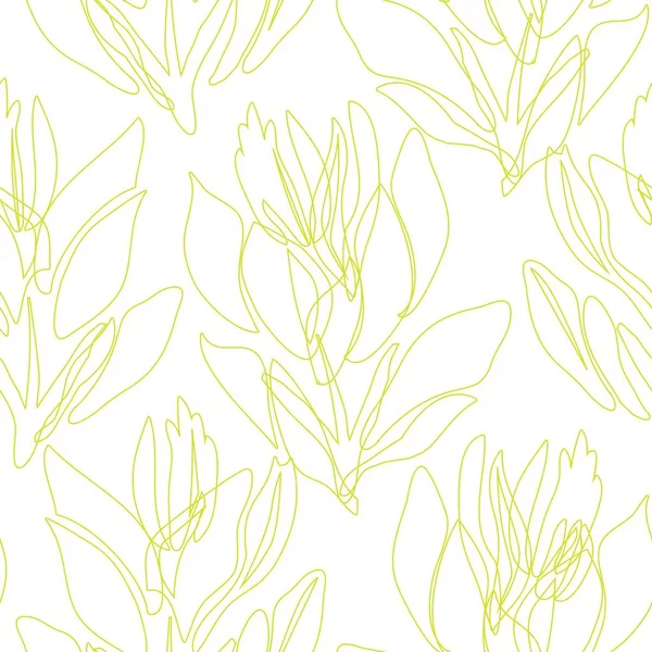 Желтый Цветочные Бесшовные Фон Моды Текстиля Графики Фона Ремесел — стоковый вектор