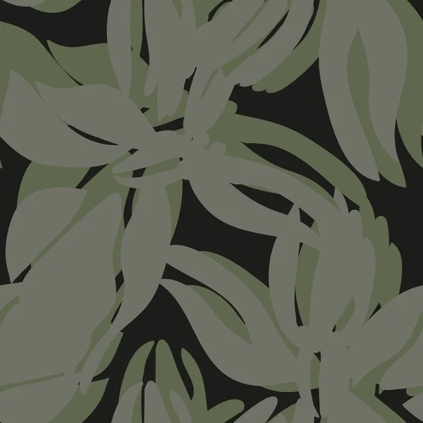 Grön Blommig Sömlös Mönster Bakgrund För Mode Textilier Grafik Bakgrunder — Stock vektor