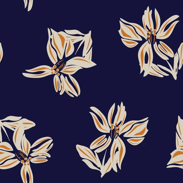 Brown Floral Nahtlose Muster Hintergrund Für Modetextilien Grafiken Hintergründe Und — Stockvektor