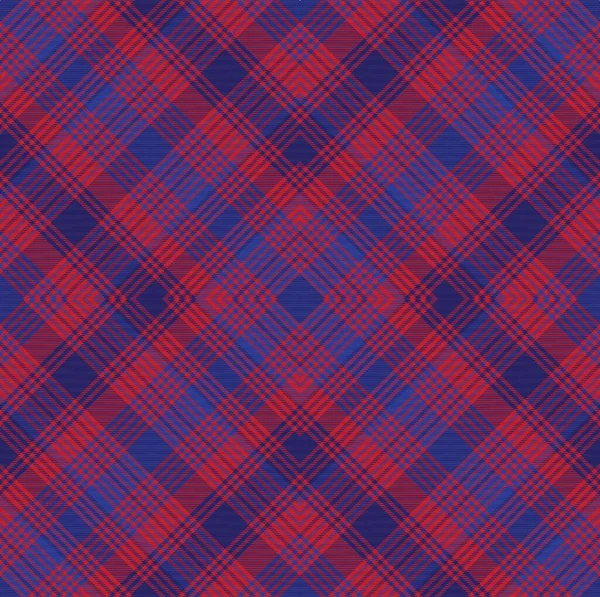 Red Navy Argyle Plaid Tartan Texted Seamless Pattern Design Fashion — 스톡 벡터