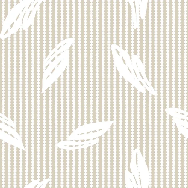 Коричневий Квітковий Безшовний Візерунок Смугастим Тлом Модного Текстилю Графіки — стоковий вектор