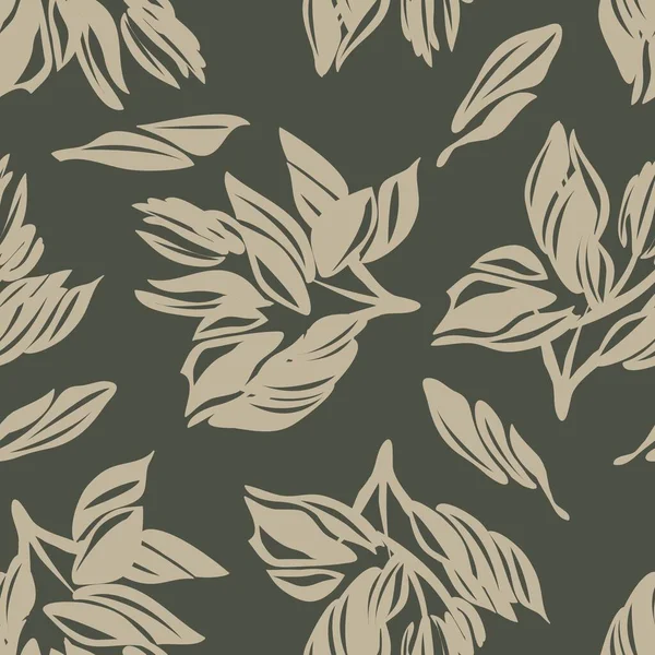 Vert Floral Fond Motif Sans Couture Pour Les Textiles Mode — Image vectorielle