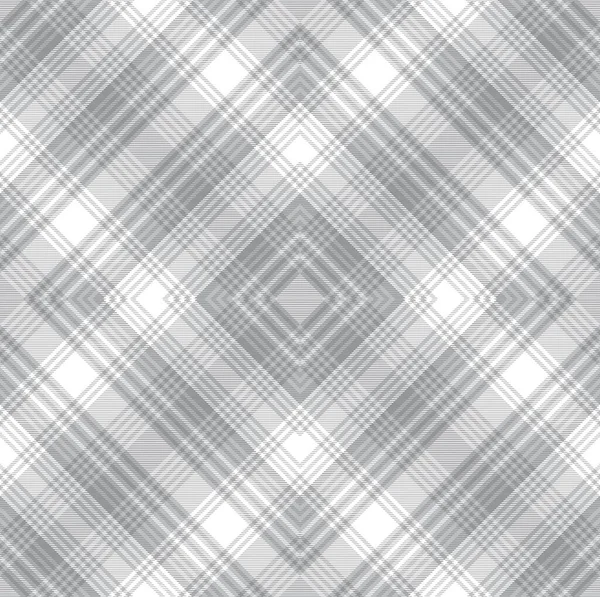 Bianco Argyle Plaid Tartan Strutturato Disegno Del Modello Adatto Tessuti — Vettoriale Stock