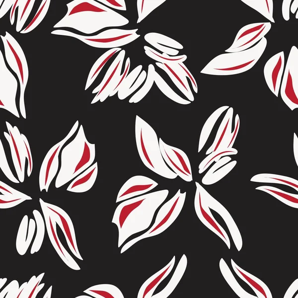 Fundo Padrão Sem Costura Floral Vermelho Para Têxteis Moda Gráficos — Vetor de Stock