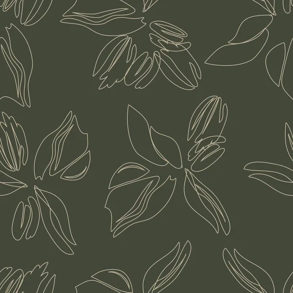 Green Floral Nahtlose Muster Hintergrund Für Modetextilien Grafiken Hintergründe Und — Stockvektor