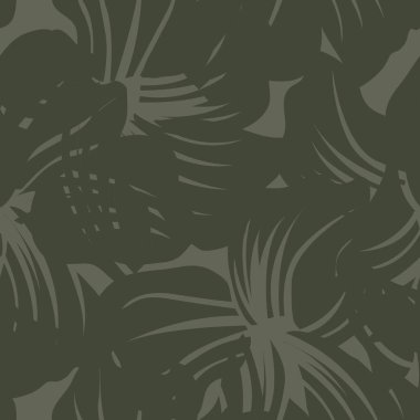 Moda tekstil, grafik, arka plan ve el sanatları için yeşil çiçek desensiz arkaplan