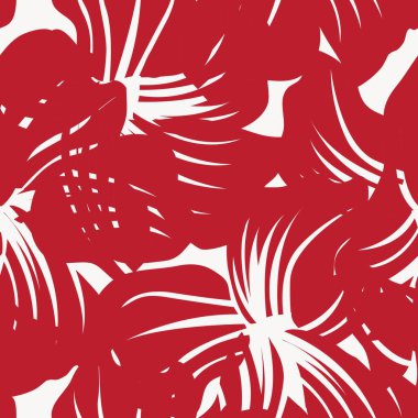 Moda tekstil, grafik, arka plan ve el sanatları için kırmızı çiçek desensiz arkaplan