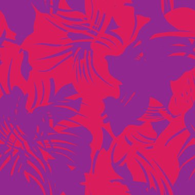 Moda tekstil, grafik, arka plan ve el sanatları için mor çiçek desensiz arkaplan