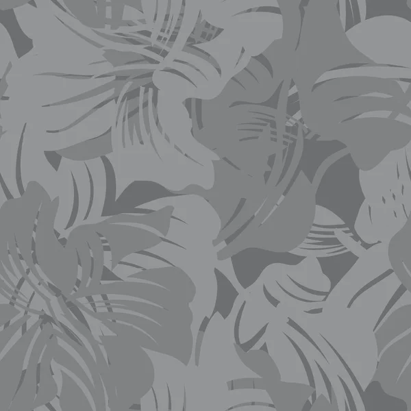 Fondo Patrón Sin Costura Floral Blanco Negro Para Textiles Moda — Vector de stock