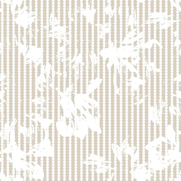 Bruin Floral Naadloos Patroon Met Gestreepte Achtergrond Voor Mode Textiel — Stockvector
