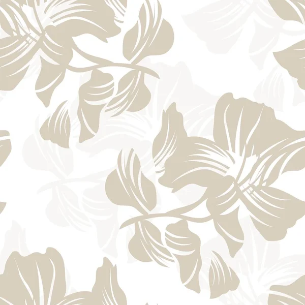 Hnědé Květinové Bezešvé Vzor Pozadí Pro Módní Textil Grafiku Zázemí — Stockový vektor