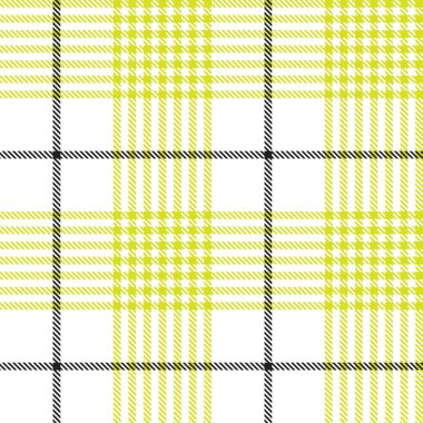 Moda tekstil ve grafikleri için uygun sarı asimetrik ekose desenli kusursuz desen