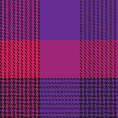 Mor Asimetrik Ekose desenli, moda tekstil ve grafikleri için uygun.