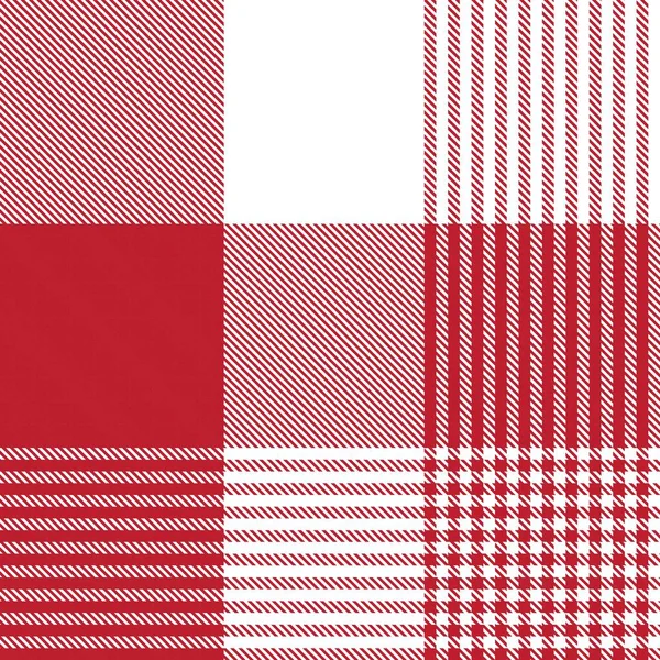 Red Asymmetric Plaid Texturierte Nahtlose Muster Geeignet Für Modetextilien Und — Stockvektor