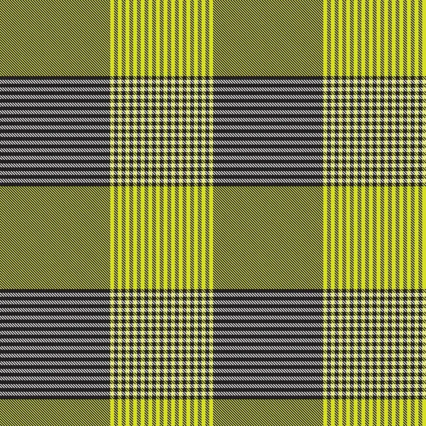 Żółty Asymetryczny Plaid Teksturowany Bezszwowy Wzór Nadaje Się Tekstyliów Mody — Wektor stockowy