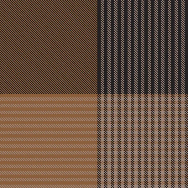 Marron Asymétrique Plaid Motif Sans Couture Texturé Adapté Pour Les — Image vectorielle