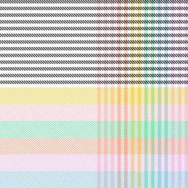 Gökkuşağı Pastel Ekoseli Moda tekstil ve grafikleri için kusursuz desen