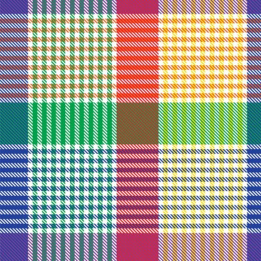Gökkuşağı Ekoseli, kareli, ekose desenli moda tekstil ve grafikleri için uygun