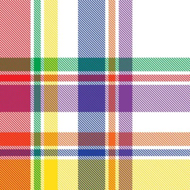 Gökkuşağı Ekoseli, kareli, ekose desenli moda tekstil ve grafikleri için uygun