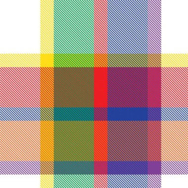 Gökkuşağı Ekoseli, kareli, ekose desenli moda tekstil ve grafikleri için uygun