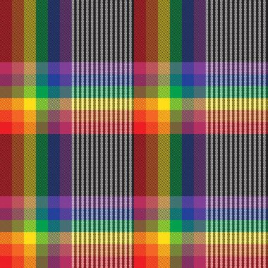 Gökkuşağı Ekoseli, kareli, ekose desenli moda tekstil ve grafikleri için uygun