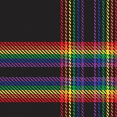 Gökkuşağı Ekoseli, kareli, ekose desenli moda tekstil ve grafikleri için uygun