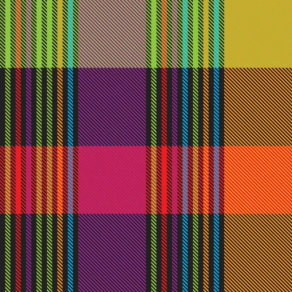 Plaid Arco Iris Cuadros Tartán Patrón Sin Costura Adecuado Para — Vector de stock